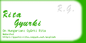 rita gyurki business card