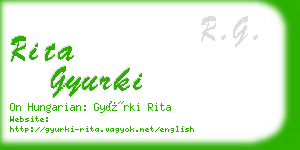 rita gyurki business card